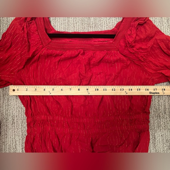 Universal threads medium Red off the shoulder Women's Top - Picture 4 of 6